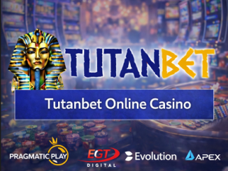Tutanbet online casino banner görseli, Pragmatic Play, EGT Digital, Evolution ve Apex casino oyun sağlayıcıları ile tutanbett.com adresi