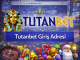 Tutanbet giriş adresi banner görseli, güncel site linki, casino ve slot oyunları teması, güvenli bahis platformu
